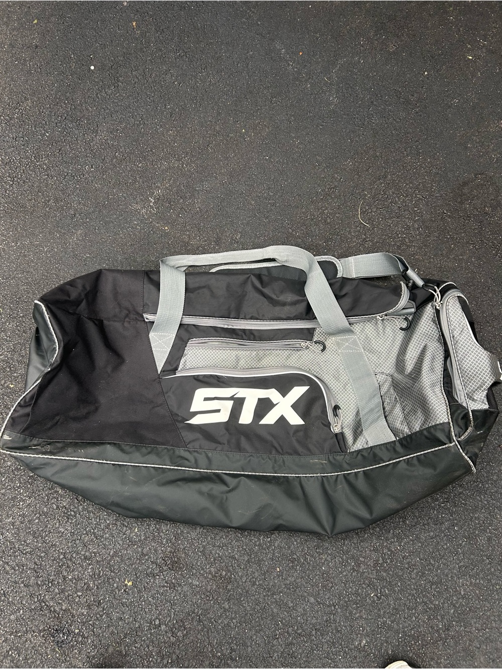 Men's Black and Gray Challenger lacrosse equipment Bag